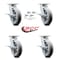 Service Caster 8 Inch Kingpinless Thermoplastic Wheel Caster Set with Brake and Swivel Lock SCC SCC-KP30S820-TPRRD-SLB-BSL-4 - alternate 3